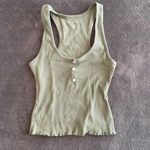 Sage green American Eagle crop top size S